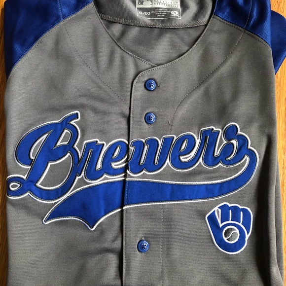 New MLB Brewers Jersey Baseball True Fan series size XL - Picture 4 of 4